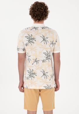 Erkek Regular Fit Polo Yaka Beyaz Tişört - 50300401033