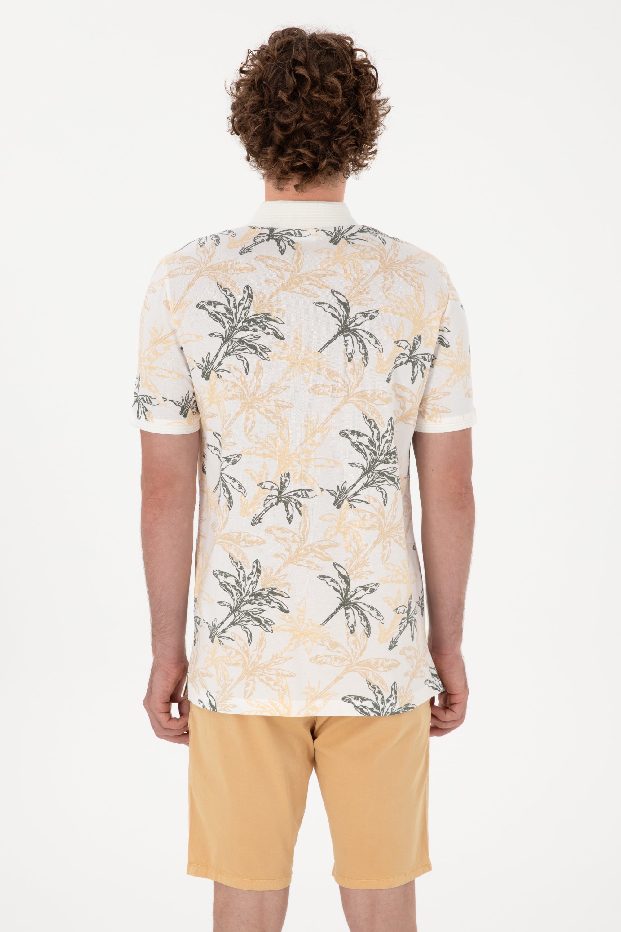 Erkek Regular Fit Polo Yaka Beyaz Tişört