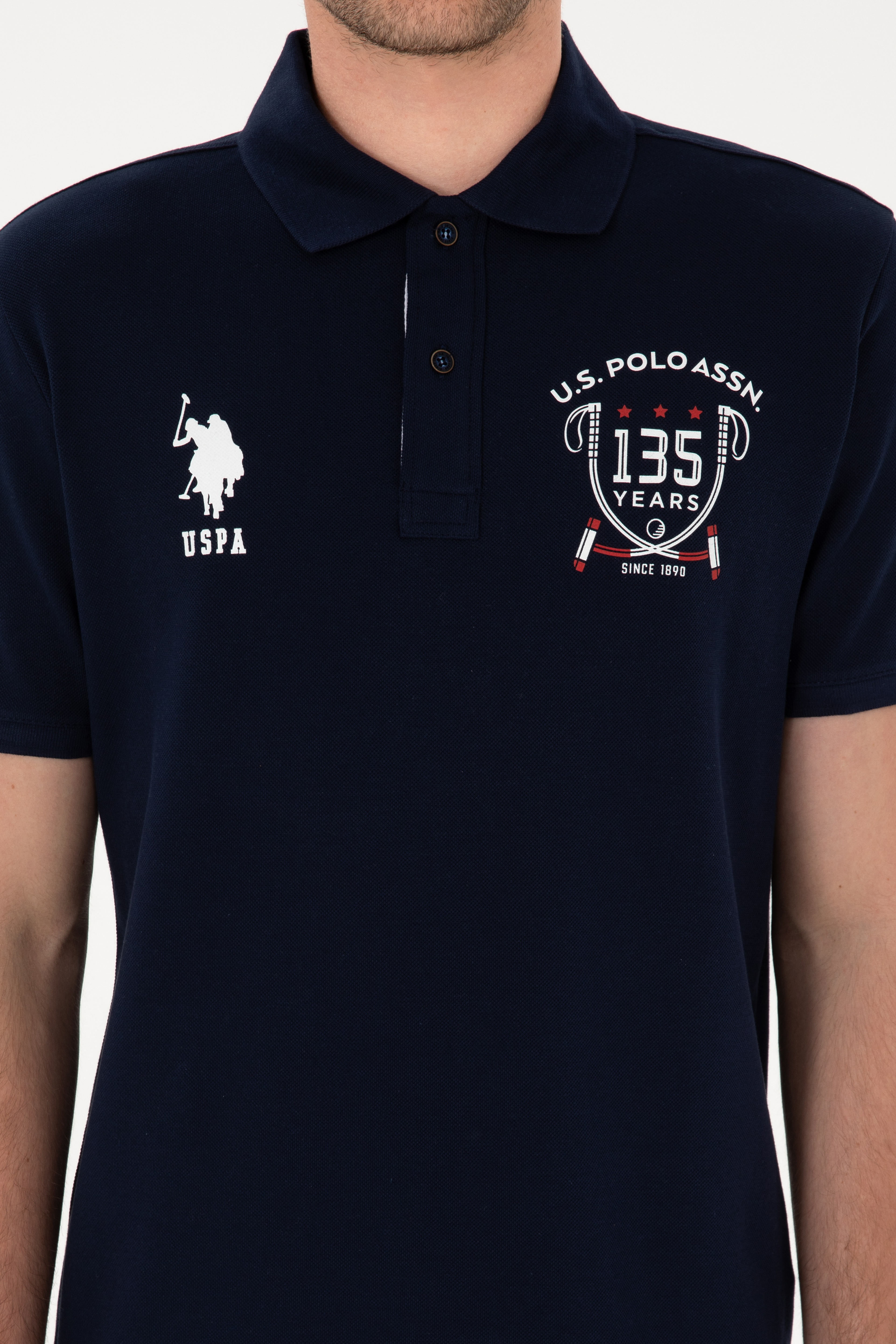Erkek Regular Fit Polo Yaka Lacivert Tişört - Image 6