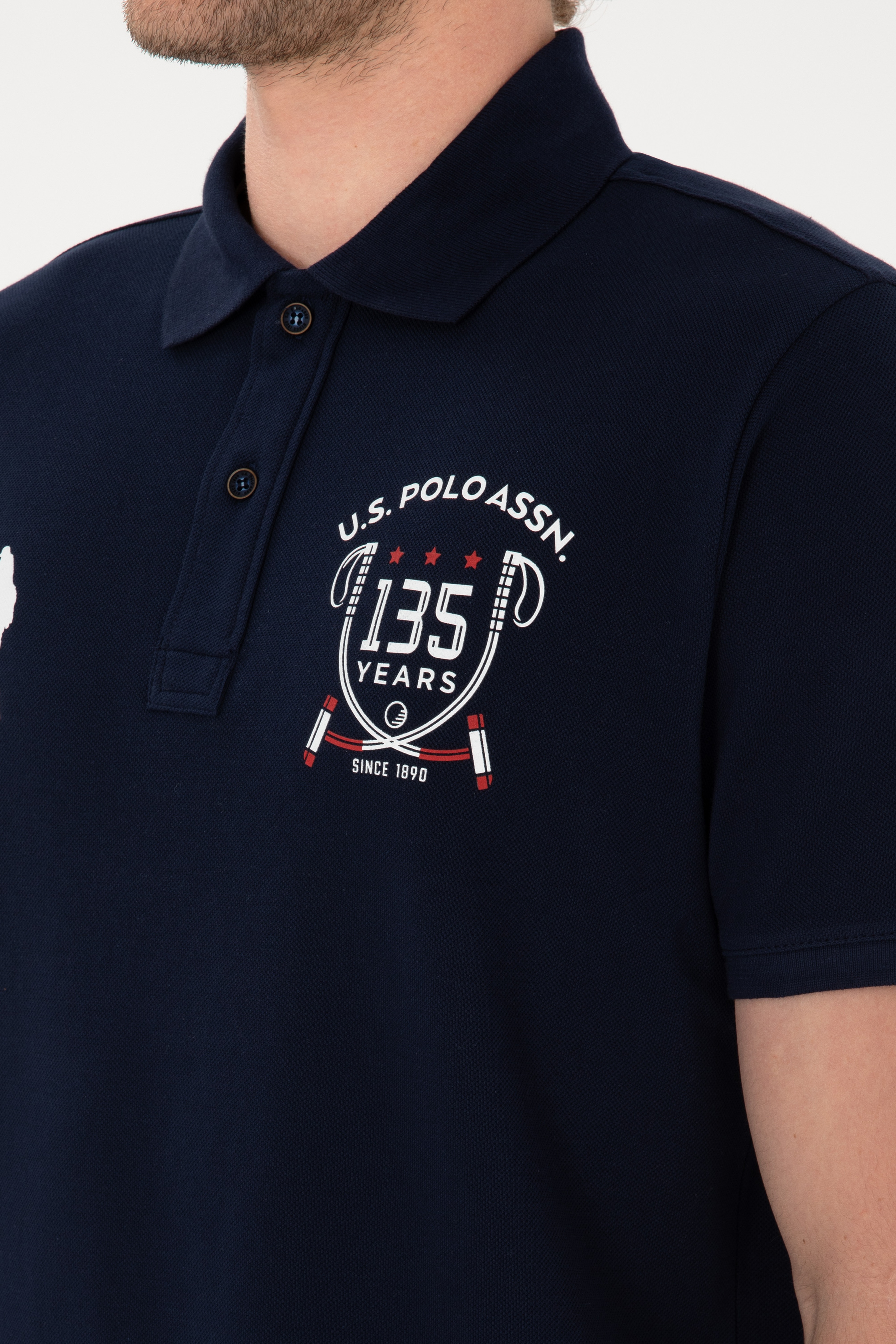 Erkek Regular Fit Polo Yaka Lacivert Tişört - Image 7