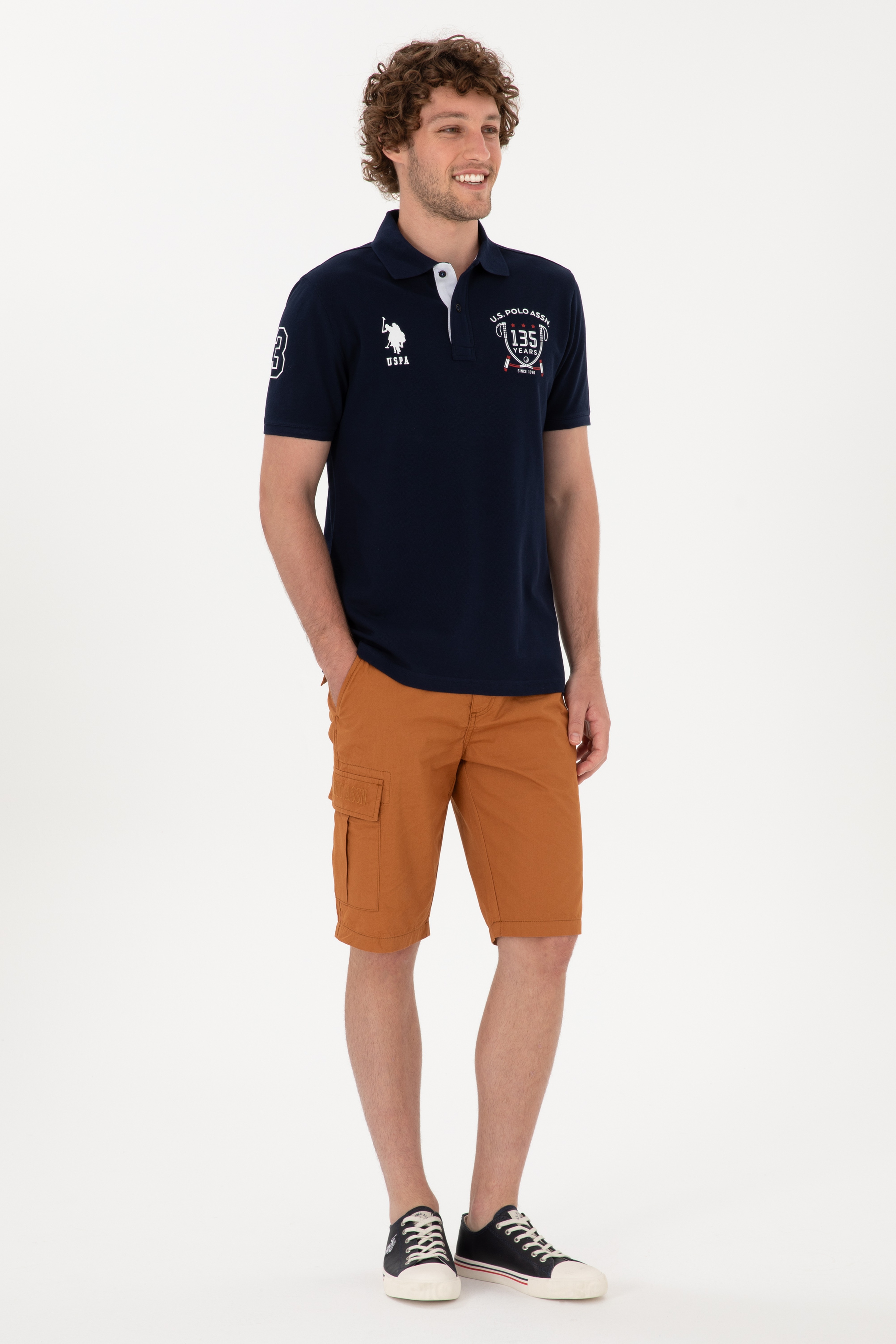 Erkek Regular Fit Polo Yaka Lacivert Tişört - Image 4