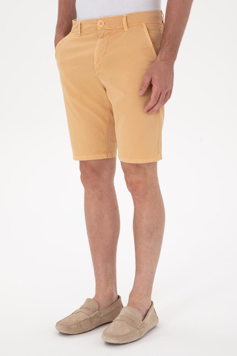 Erkek Turuncu Dokuma Şort