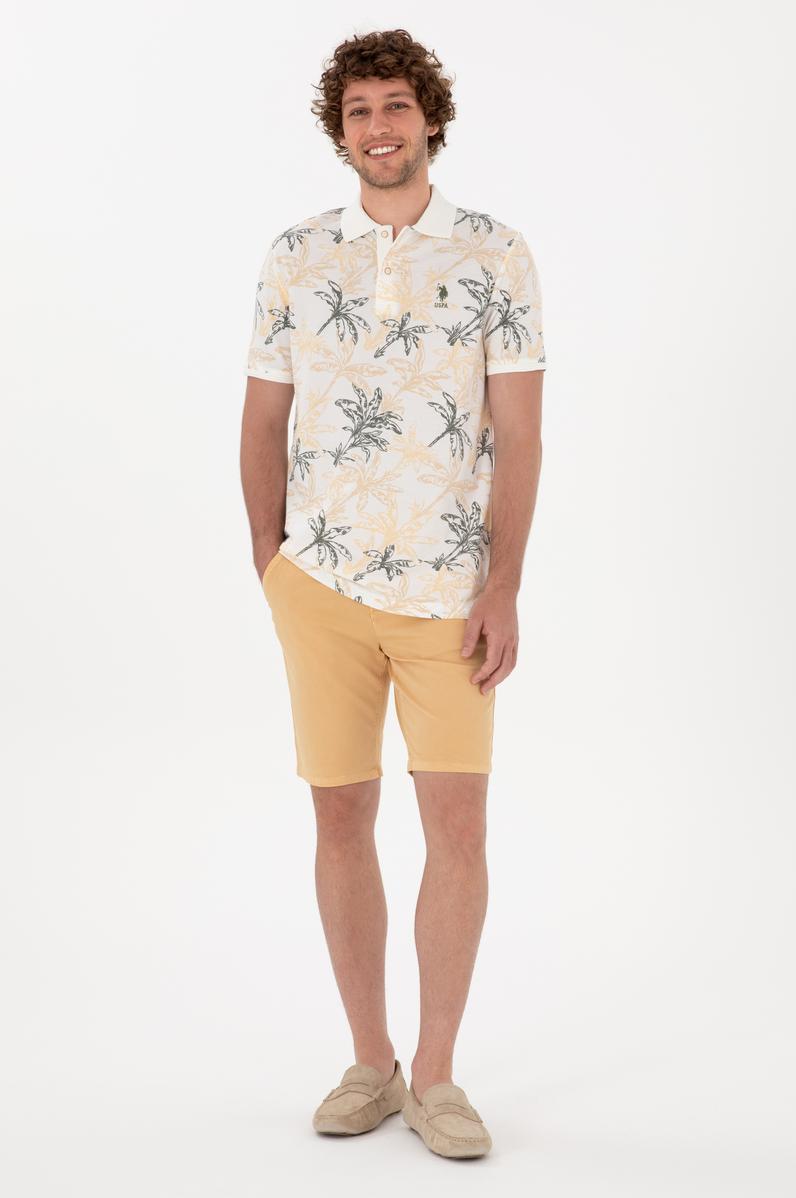 Erkek Turuncu Dokuma Şort