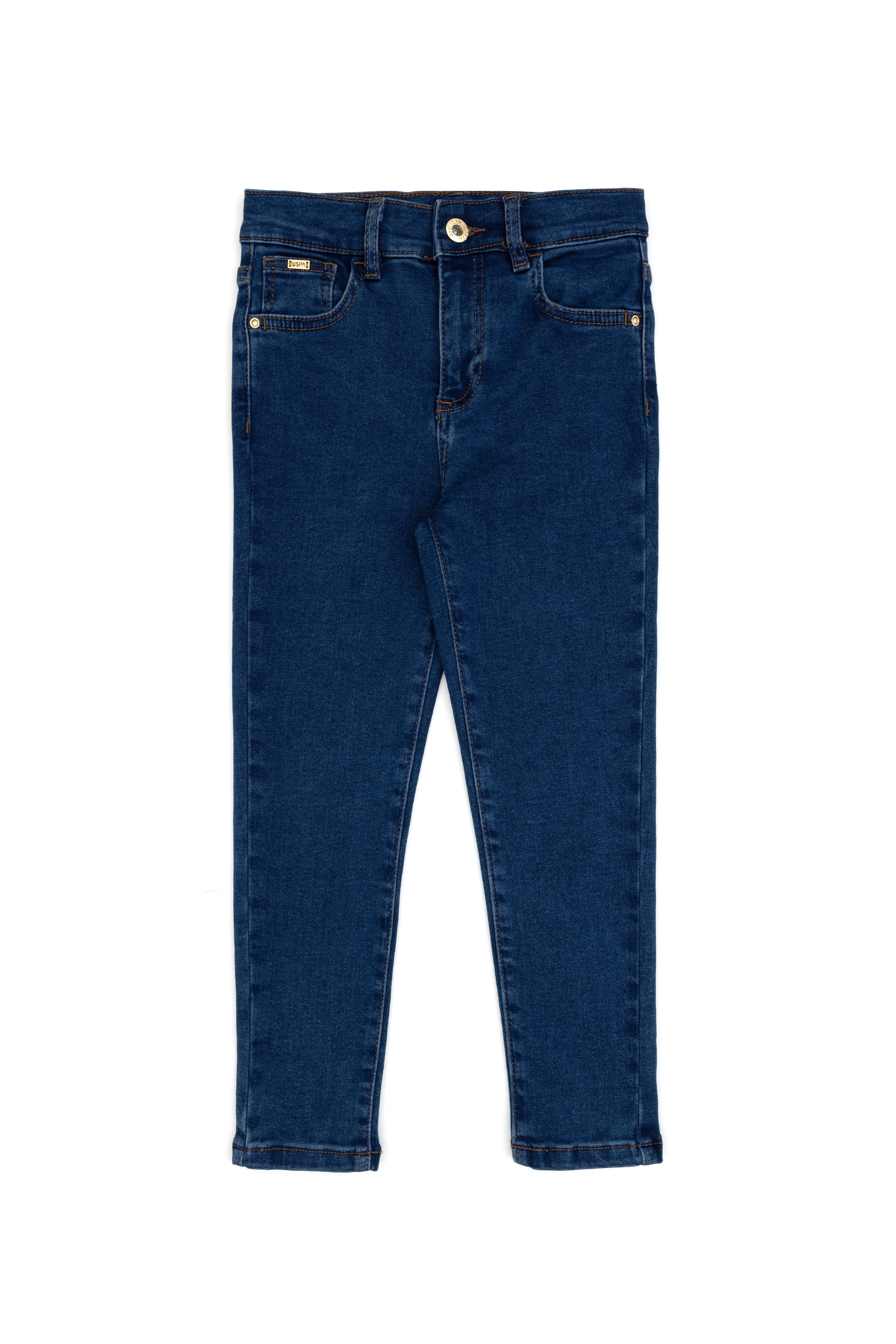 Kız Çocuk Mavi Skinny Fit Yüksel Bel Jean Pantolon - Image 4