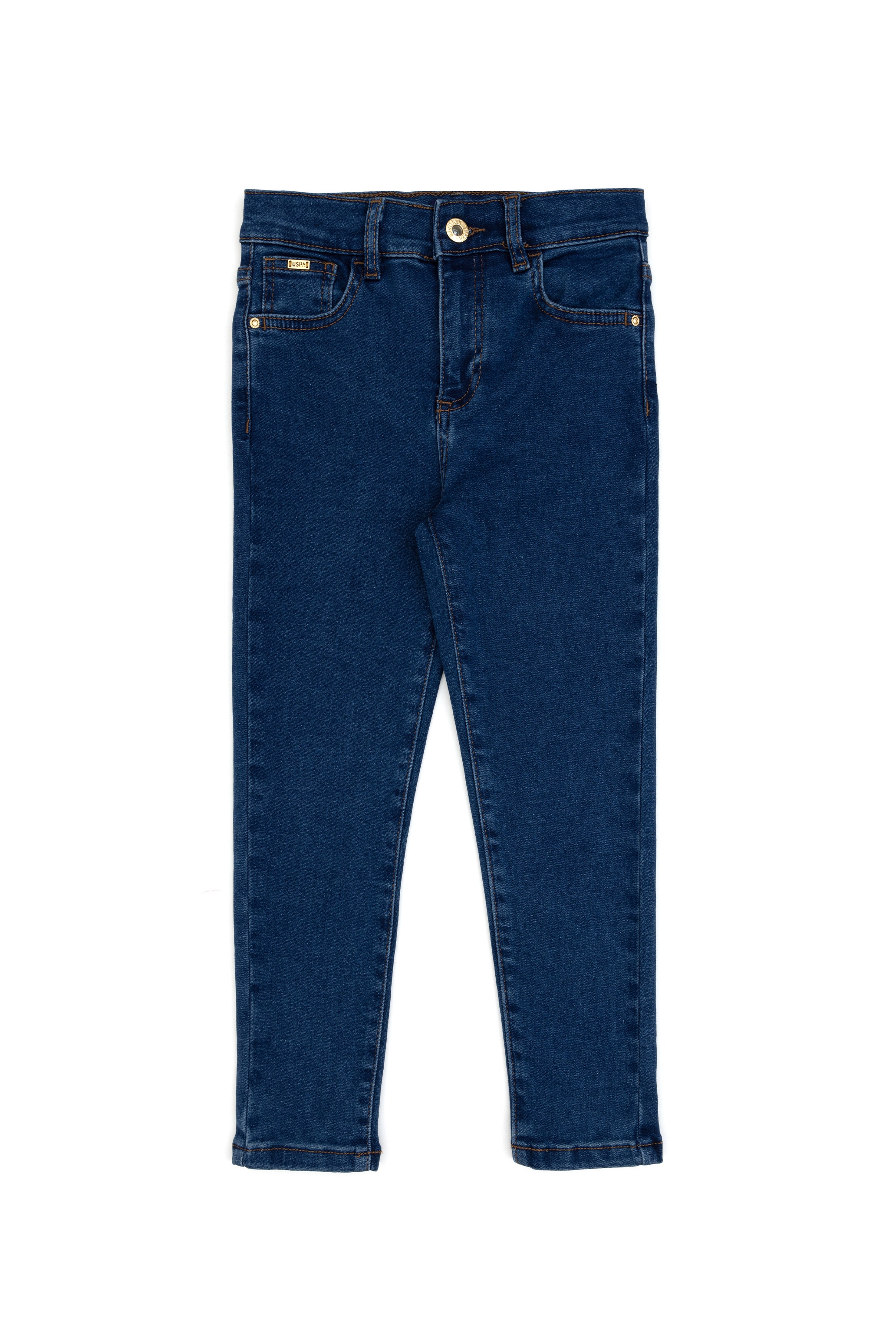 Kız Çocuk Mavi Skinny Fit Yüksel Bel Jean Pantolon