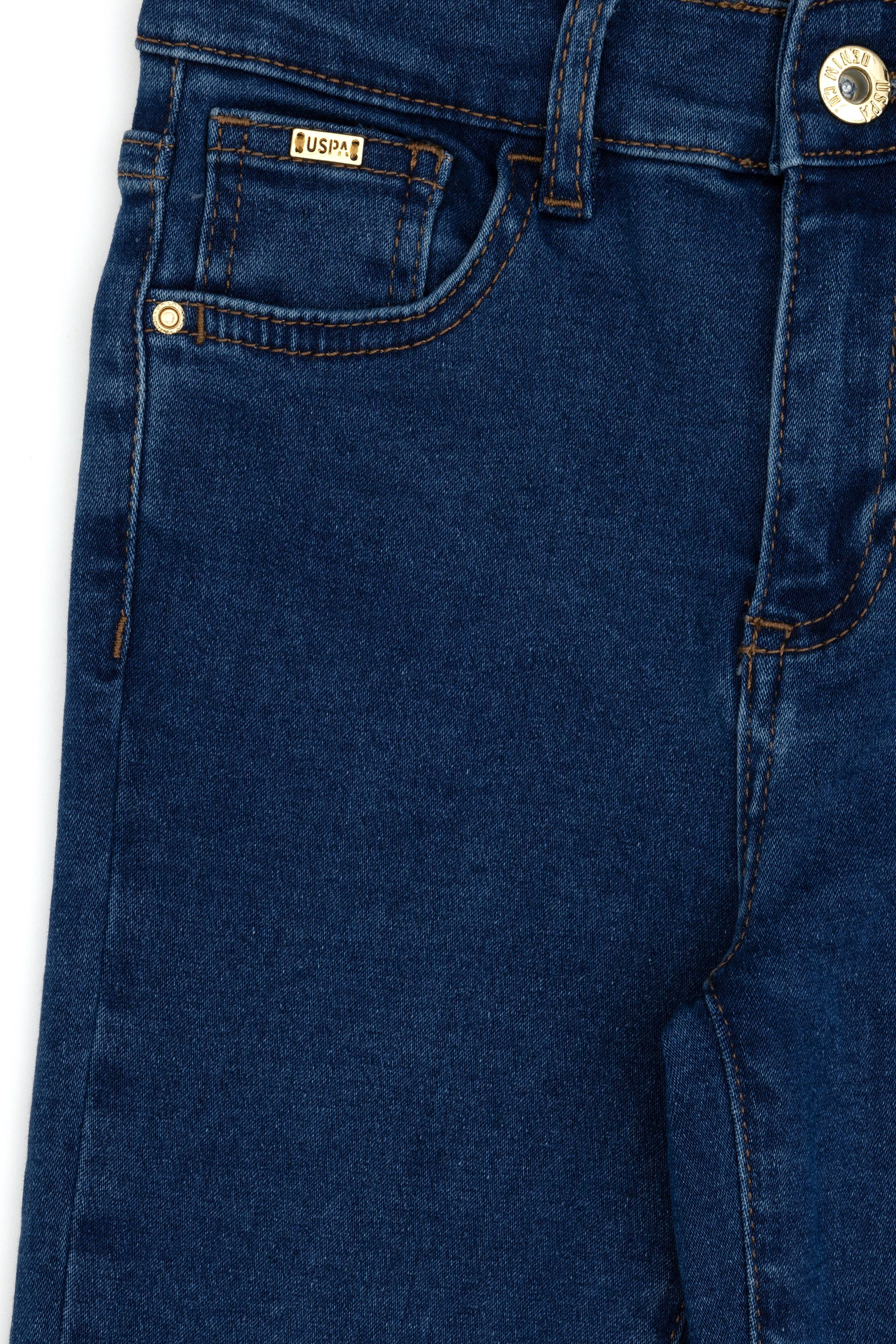Kız Çocuk Mavi Skinny Fit Yüksel Bel Jean Pantolon