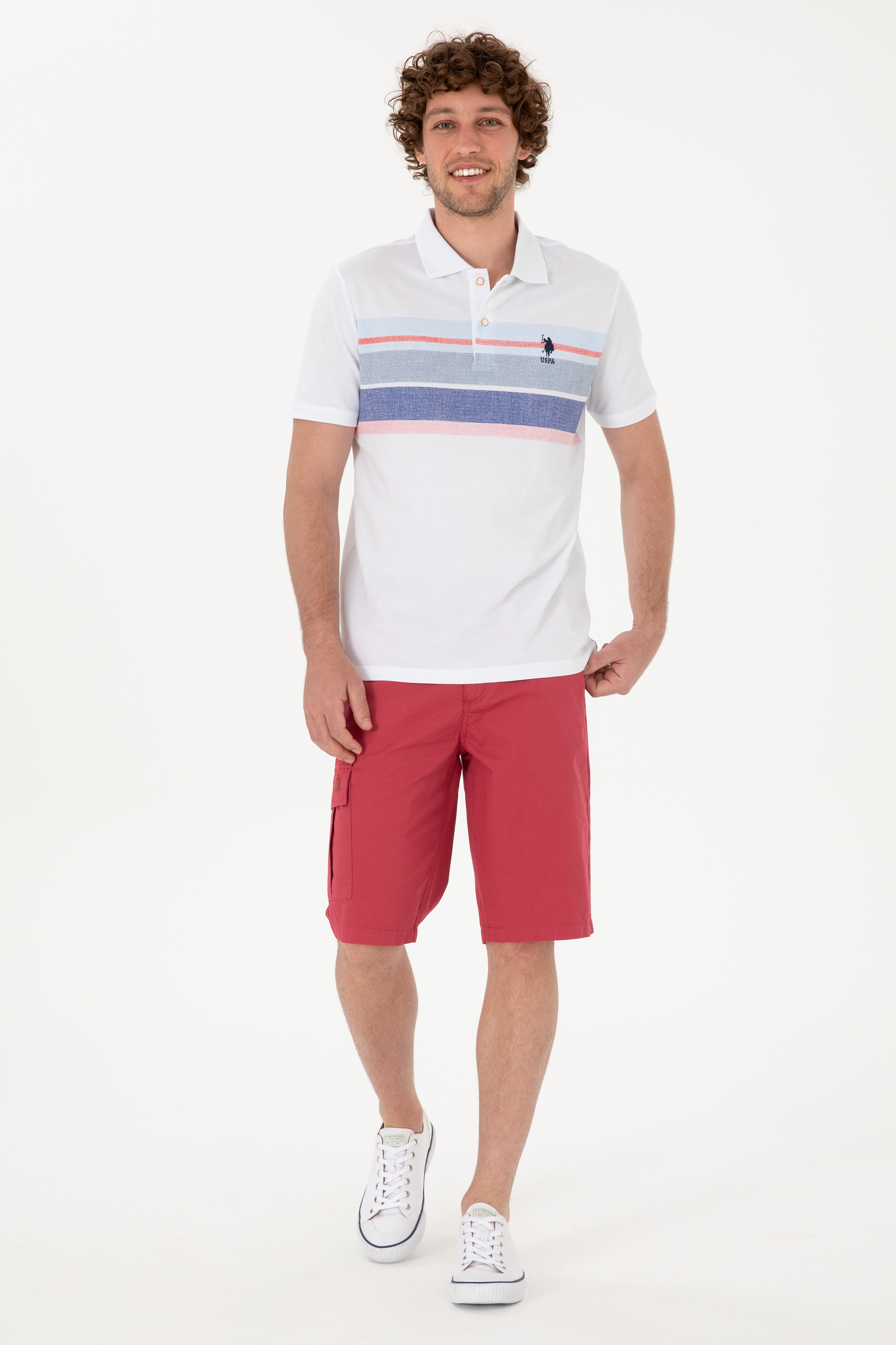 Erkek Regular Fit Polo Yaka Lacivert Tişört - Image 4