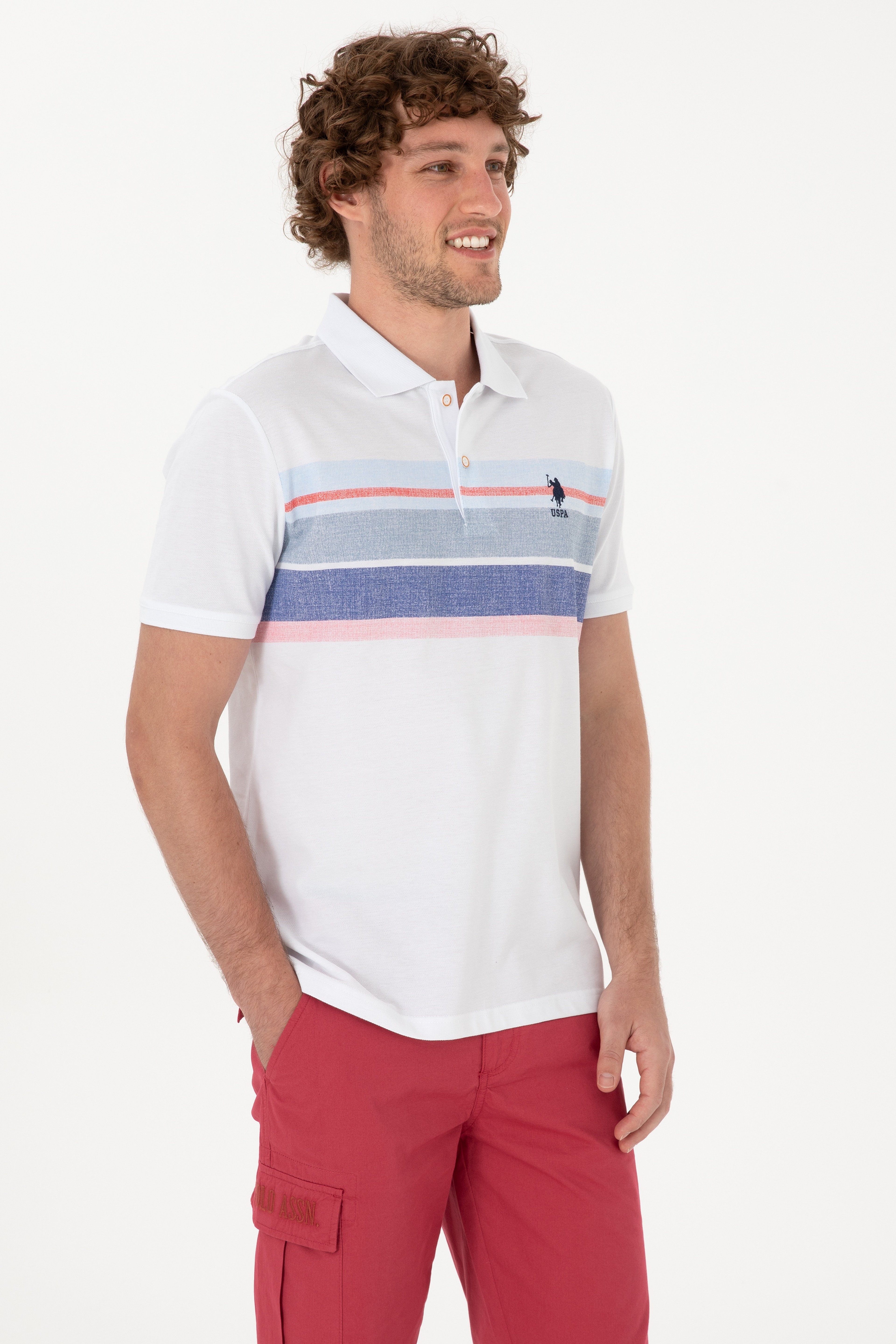 Erkek Regular Fit Polo Yaka Lacivert Tişört - Image 3