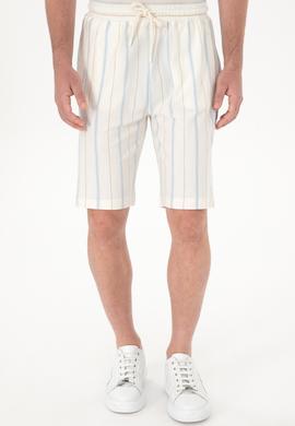 Erkek Beyaz Örme Şort - 50300021026