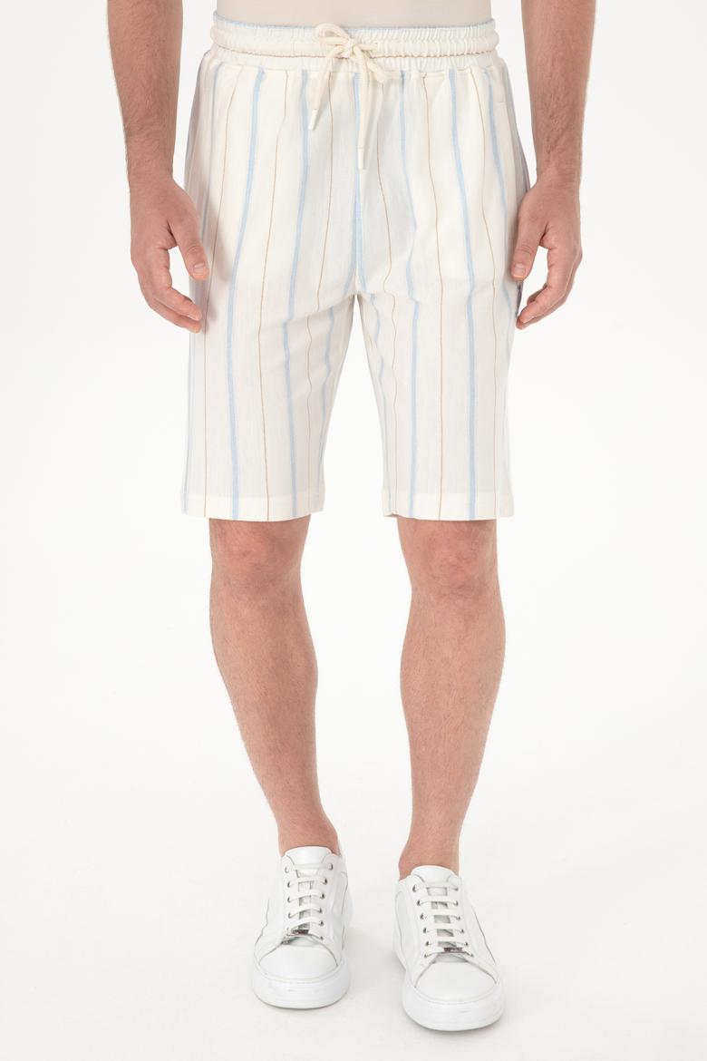 Erkek Beyaz Örme Şort - 50300021026