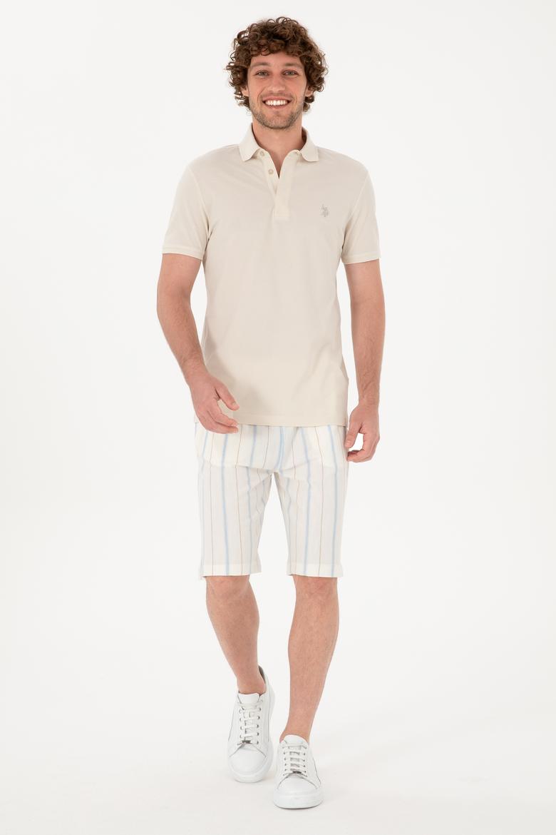 Erkek Beyaz Örme Şort - 50300021026