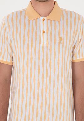 Erkek Regular Fit Polo Yaka Turuncu Tişört - 50299634018