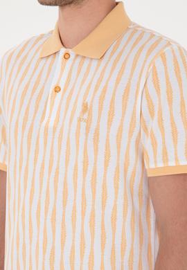 Erkek Regular Fit Polo Yaka Turuncu Tişört - 50299634018