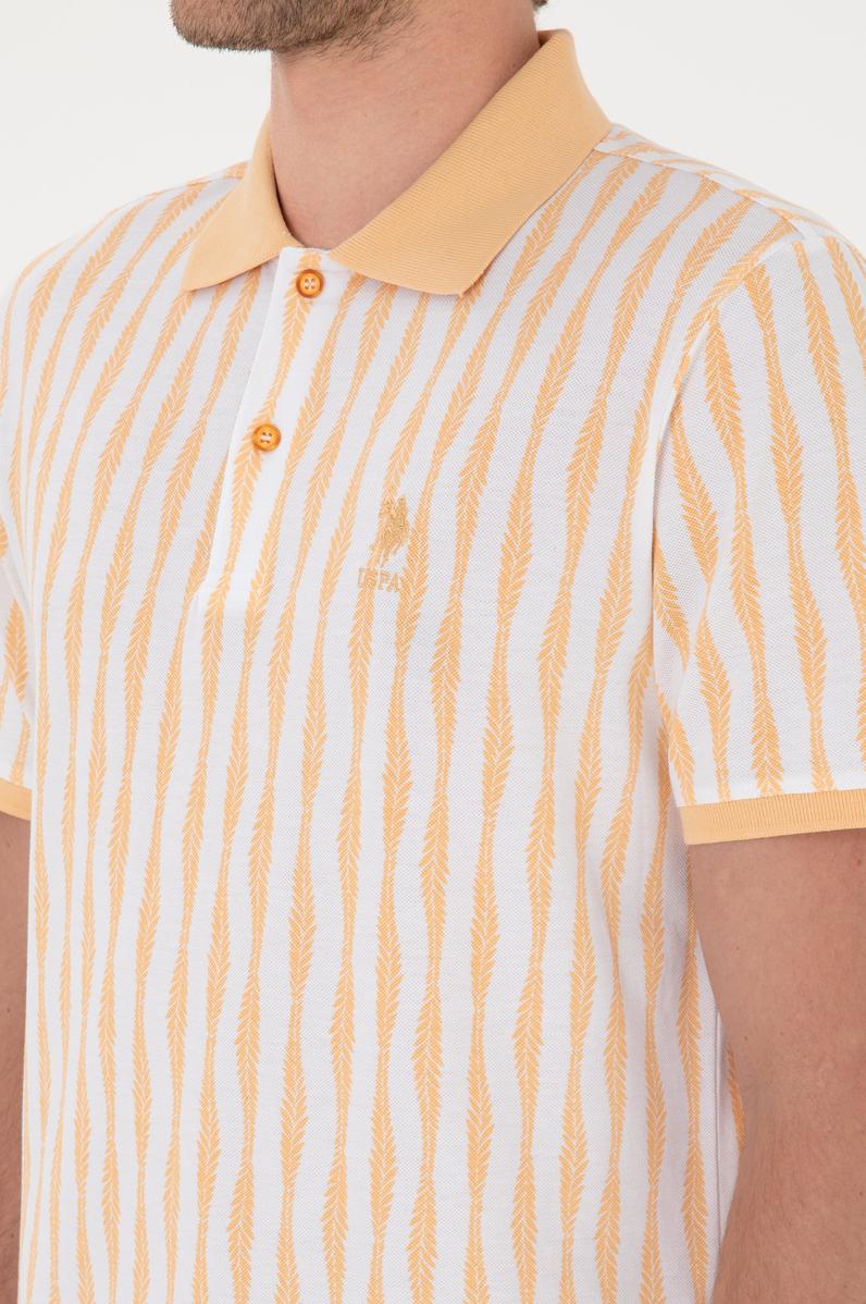 Erkek Regular Fit Polo Yaka Turuncu Tişört