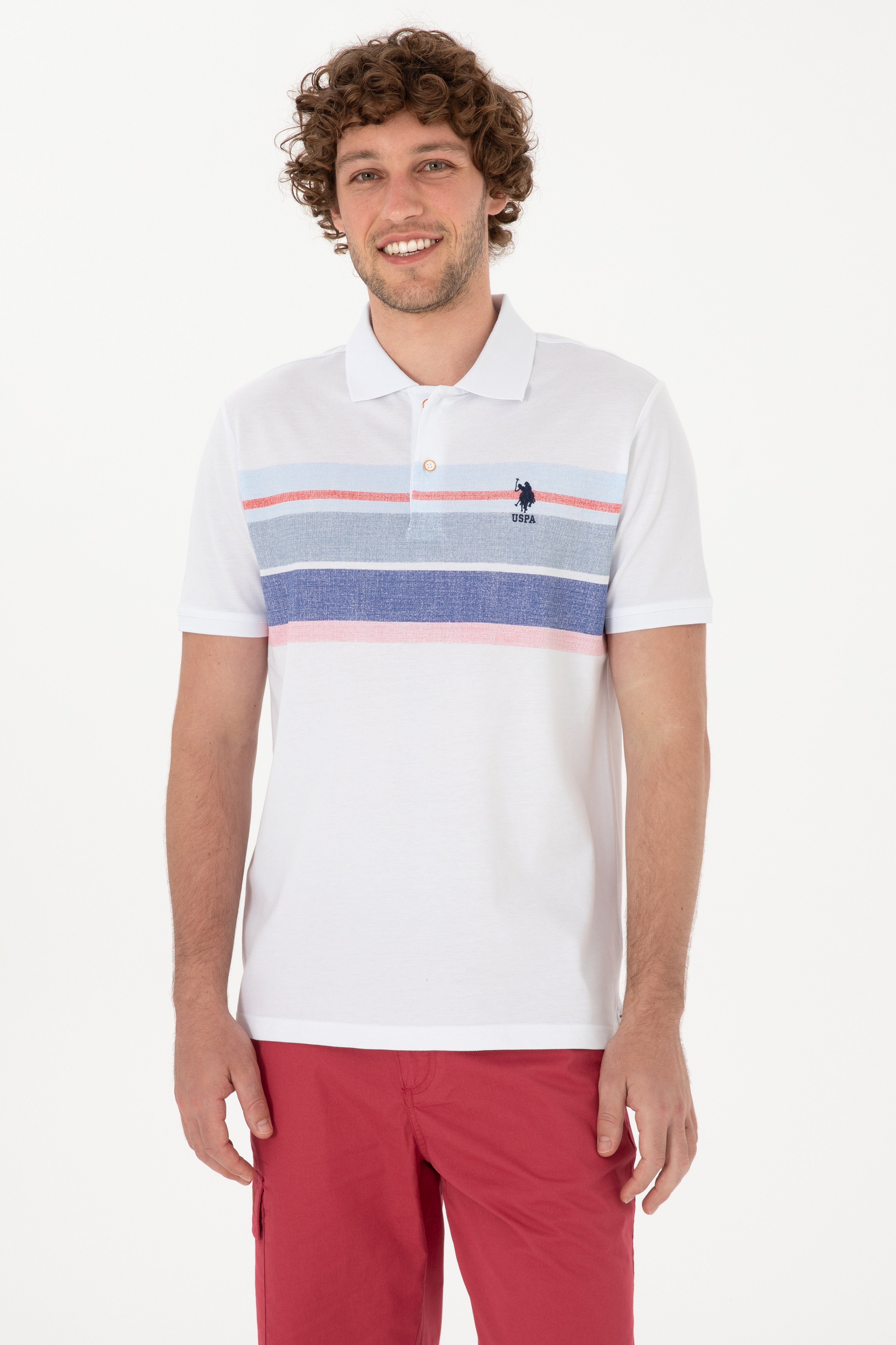 Erkek Regular Fit Polo Yaka Lacivert Tişört - Image 1