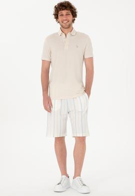 Erkek Beyaz Örme Şort - 50300021026