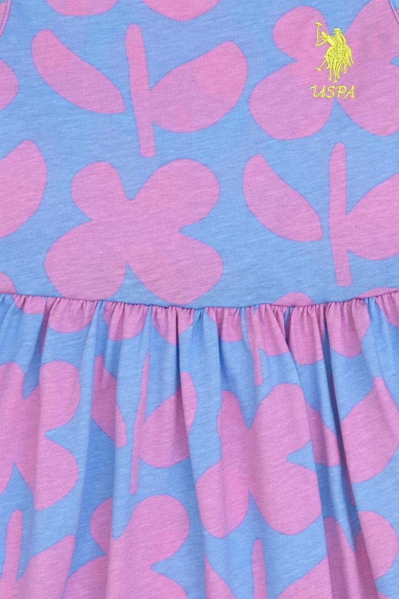 Kız Çocuk Saks Örme Elbise - 50283338004