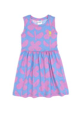 Kız Çocuk Saks Örme Elbise - 50283338004