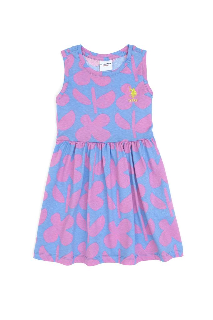 Kız Çocuk Saks Örme Elbise