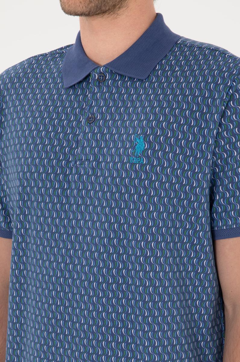 Erkek Regular Fit Polo Yaka Açık Lacivert Tişört