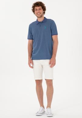 Erkek Regular Fit Polo Yaka Açık Lacivert Tişört - 50300366008