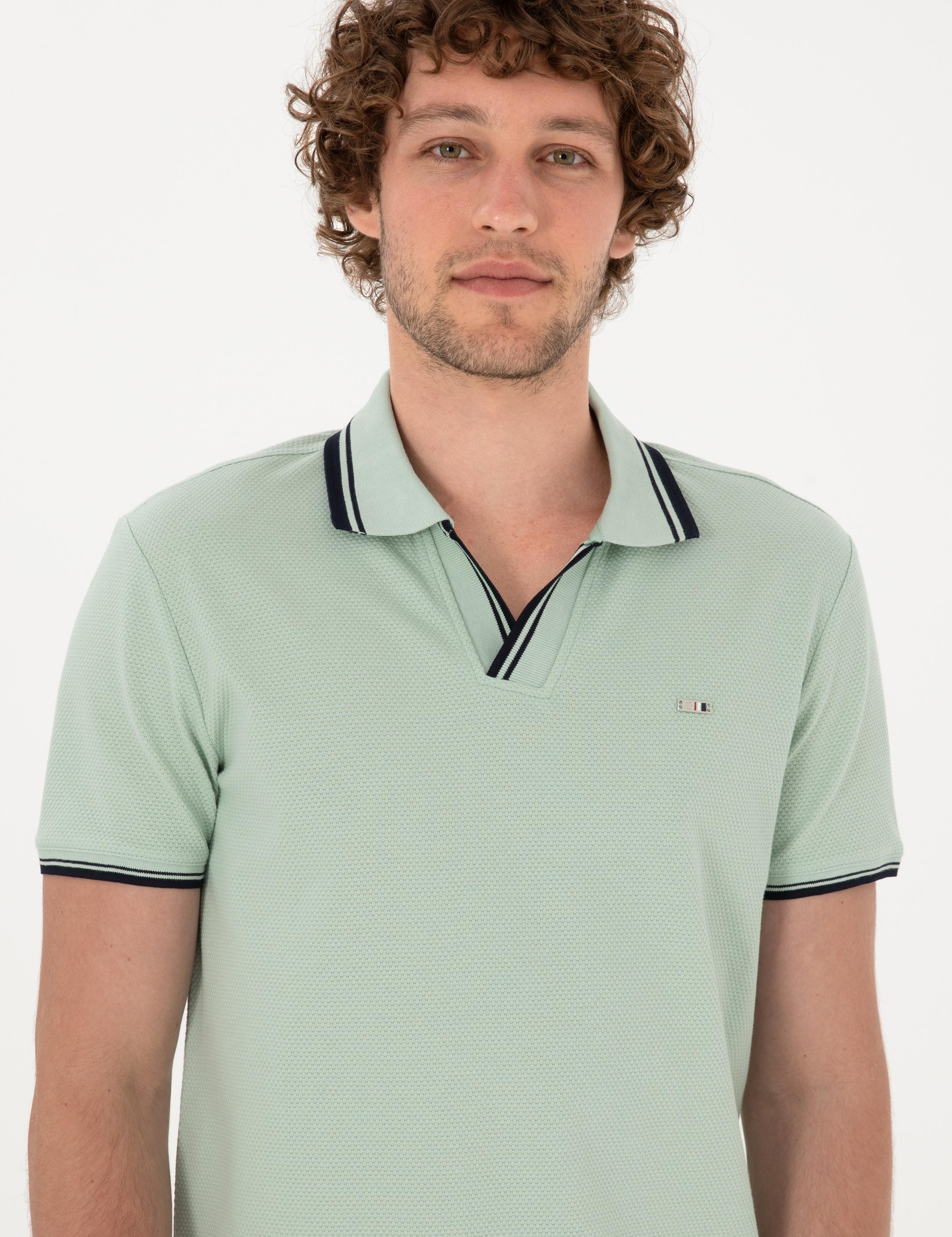 تی شرت یقه انگلیسی اندامی یقه پولو مردانه یو اس پولو | U.S. Polo Assn. - تصویر 2