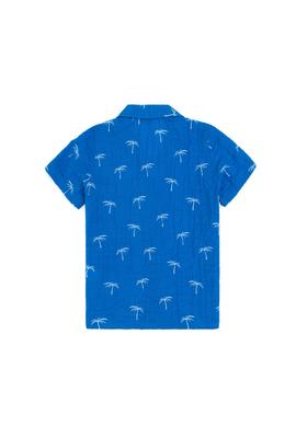 Erkek Çocuk Turkuaz Kısa Kollu Gömlek - 50306582019