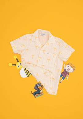 Erkek Çocuk Sarı Kısa Kollu Gömlek - 50306582004