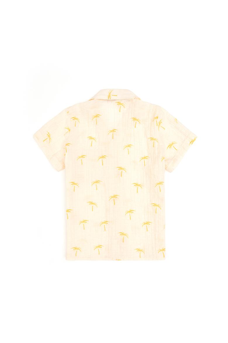 Erkek Çocuk Sarı Kısa Kollu Gömlek - 50306582004