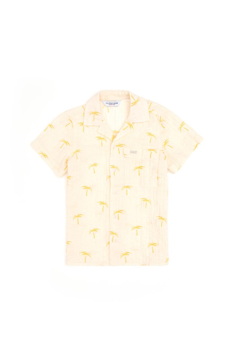 Erkek Çocuk Sarı Kısa Kollu Gömlek - 50306582004