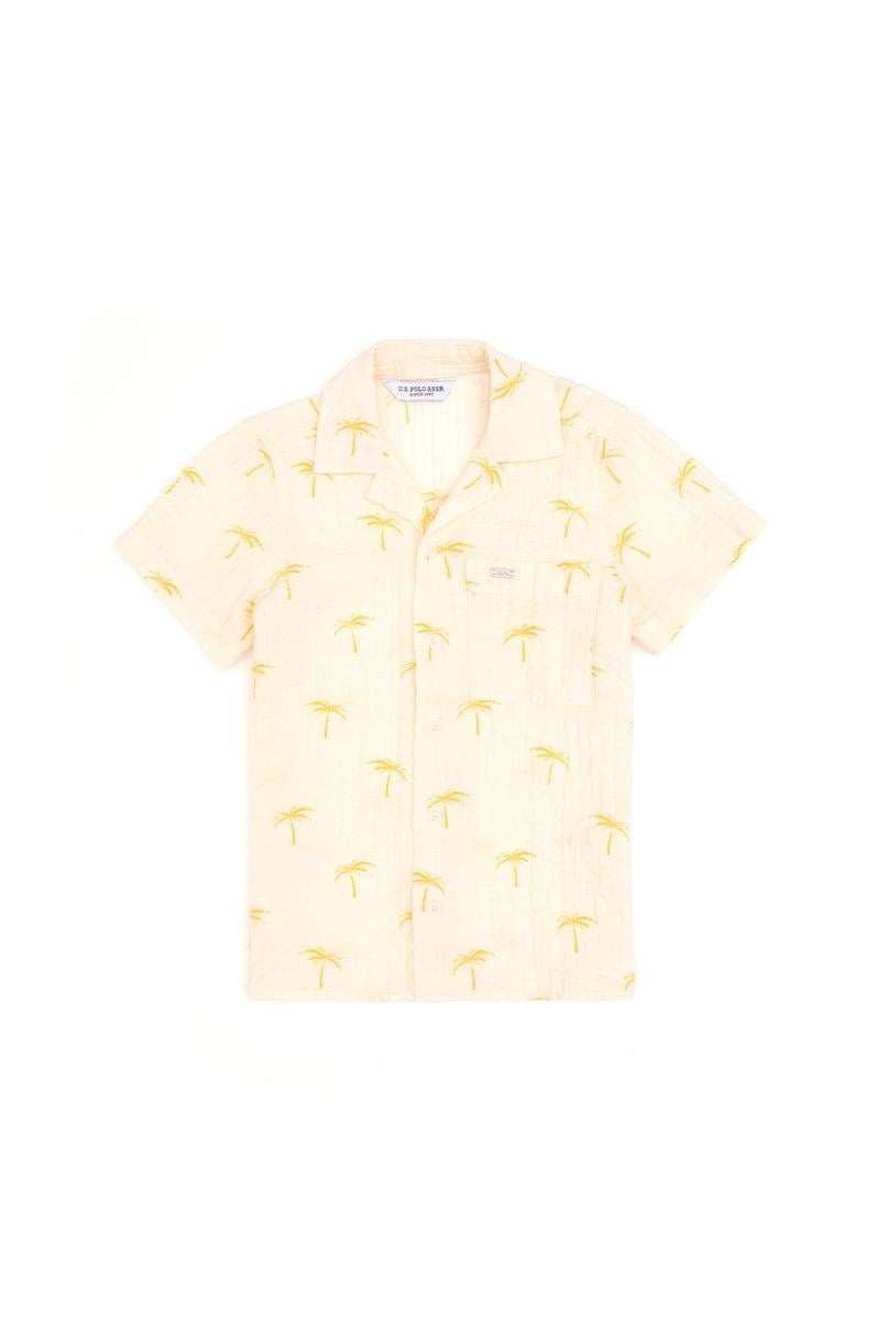 Erkek Çocuk Sarı Kısa Kollu Gömlek