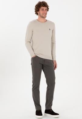 Erkek Slim Fit Bisiklet Yaka Taş Basic Kazak - 50313713203