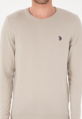 Erkek Slim Fit Bisiklet Yaka Taş Basic Kazak - 50313713203