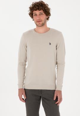 Erkek Slim Fit Bisiklet Yaka Taş Basic Kazak - 50313713203