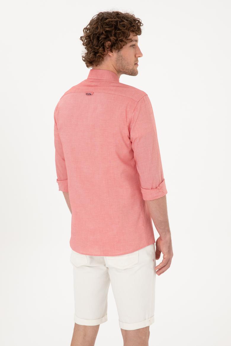 Erkek Kırmızı Uzun Kollu Basic Gömlek - 50263099122