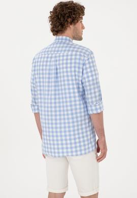 Erkek Mavi Uzun Kollu Gömlek - 50264391007