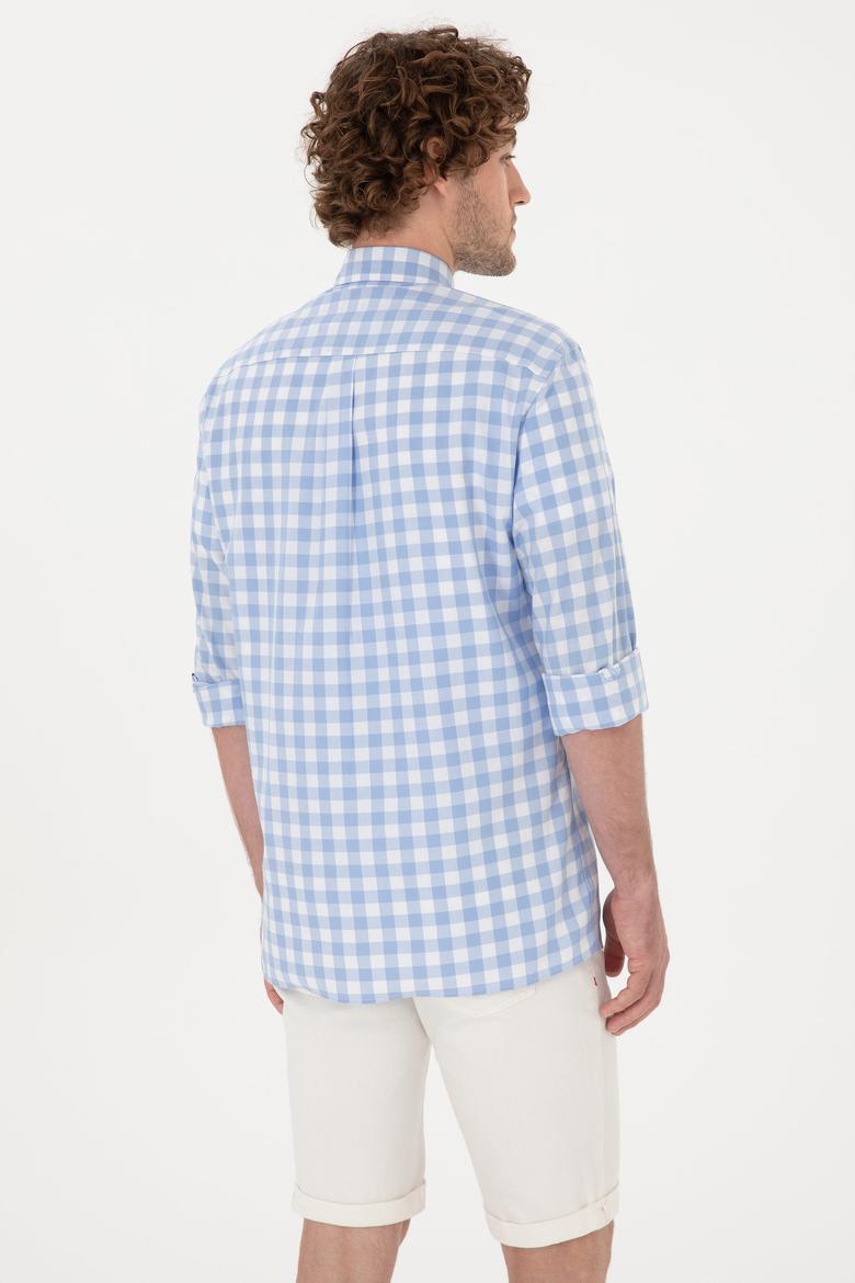 Erkek Mavi Uzun Kollu Gömlek - 50264391007