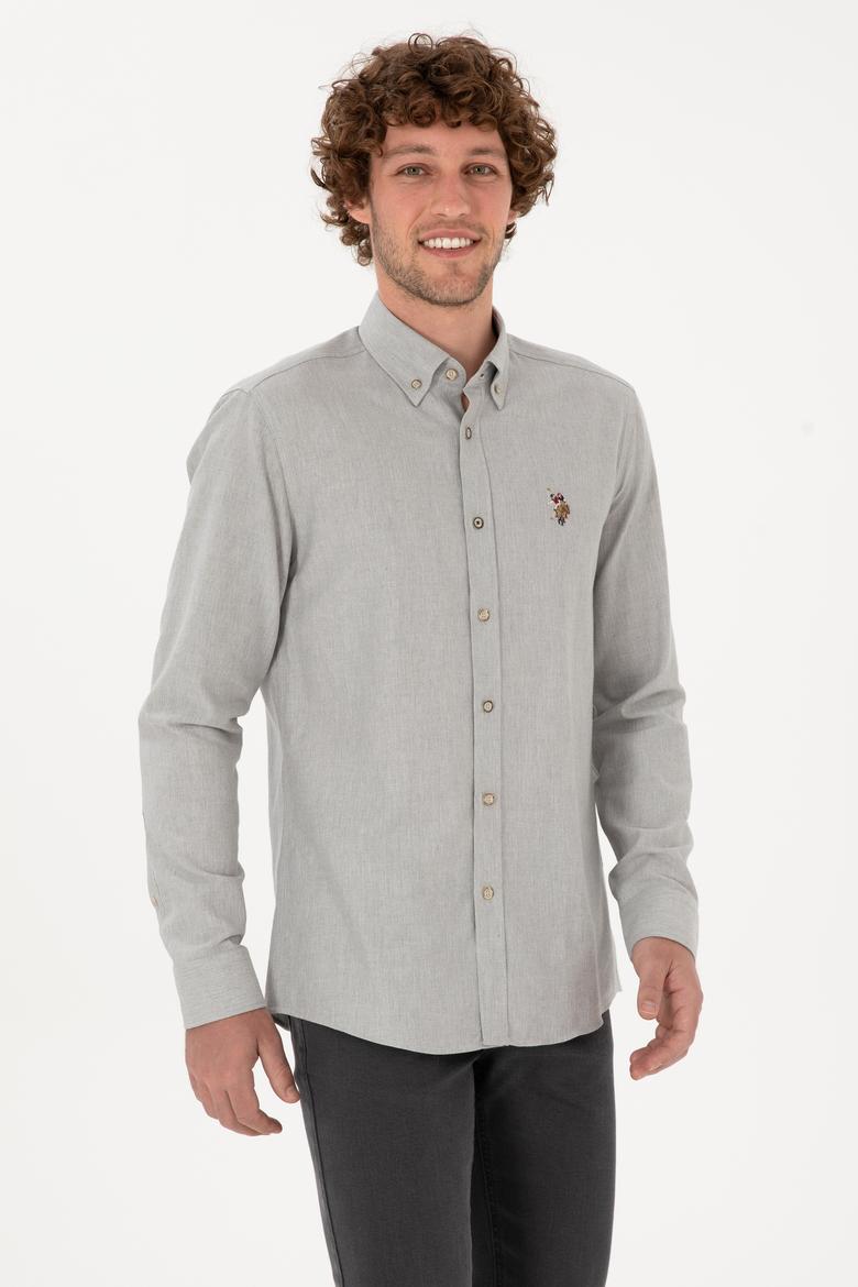 Erkek Taş Uzun Kollu Basic Gömlek - 50271275033