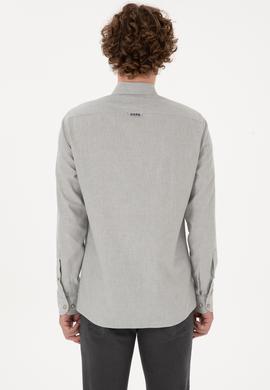Erkek Taş Uzun Kollu Basic Gömlek - 50271275033