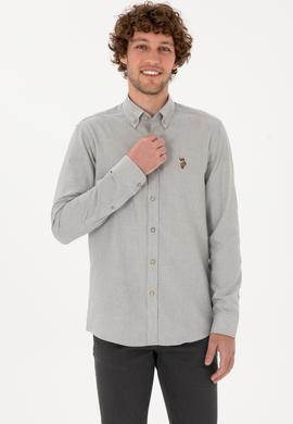 Erkek Taş Uzun Kollu Basic Gömlek - 50271275033