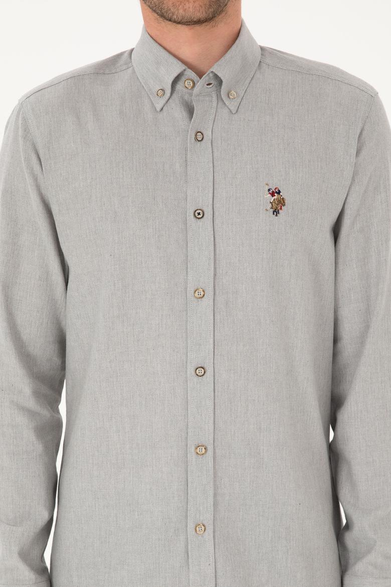 Erkek Taş Uzun Kollu Basic Gömlek - 50271275033