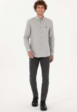 Erkek Taş Uzun Kollu Basic Gömlek - 50271275033