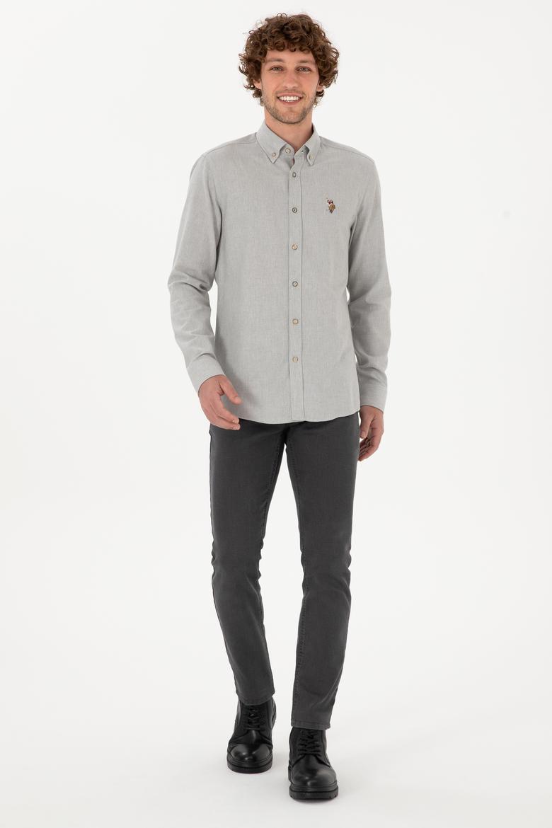 Erkek Taş Uzun Kollu Basic Gömlek - 50271275033