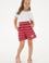 Kız Çocuk Vişne Kalp Desen Baskılı Örme Şort