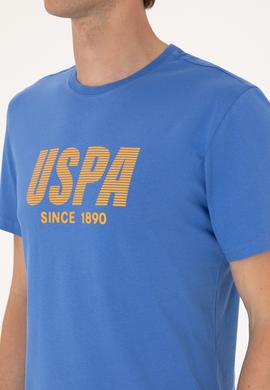 Erkek Regular Fit Bisiklet Yaka İndigo Tişört - 50306966059