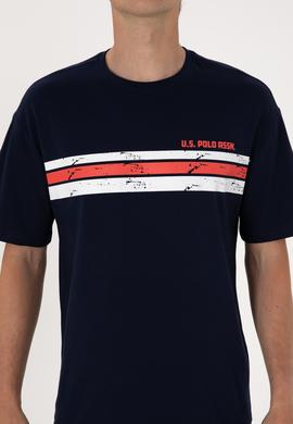 Erkek Comfort Fit Bisiklet Yaka Lacivert Tişört - 50306912009