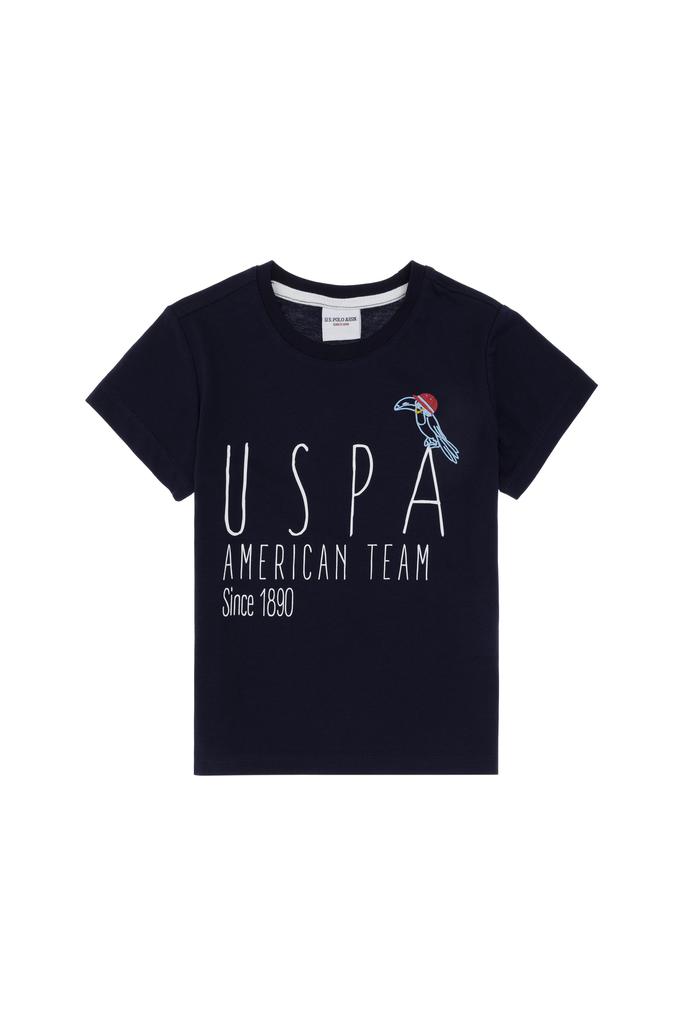 Erkek Çocuk Bisiklet Yaka Lacivert Tişört