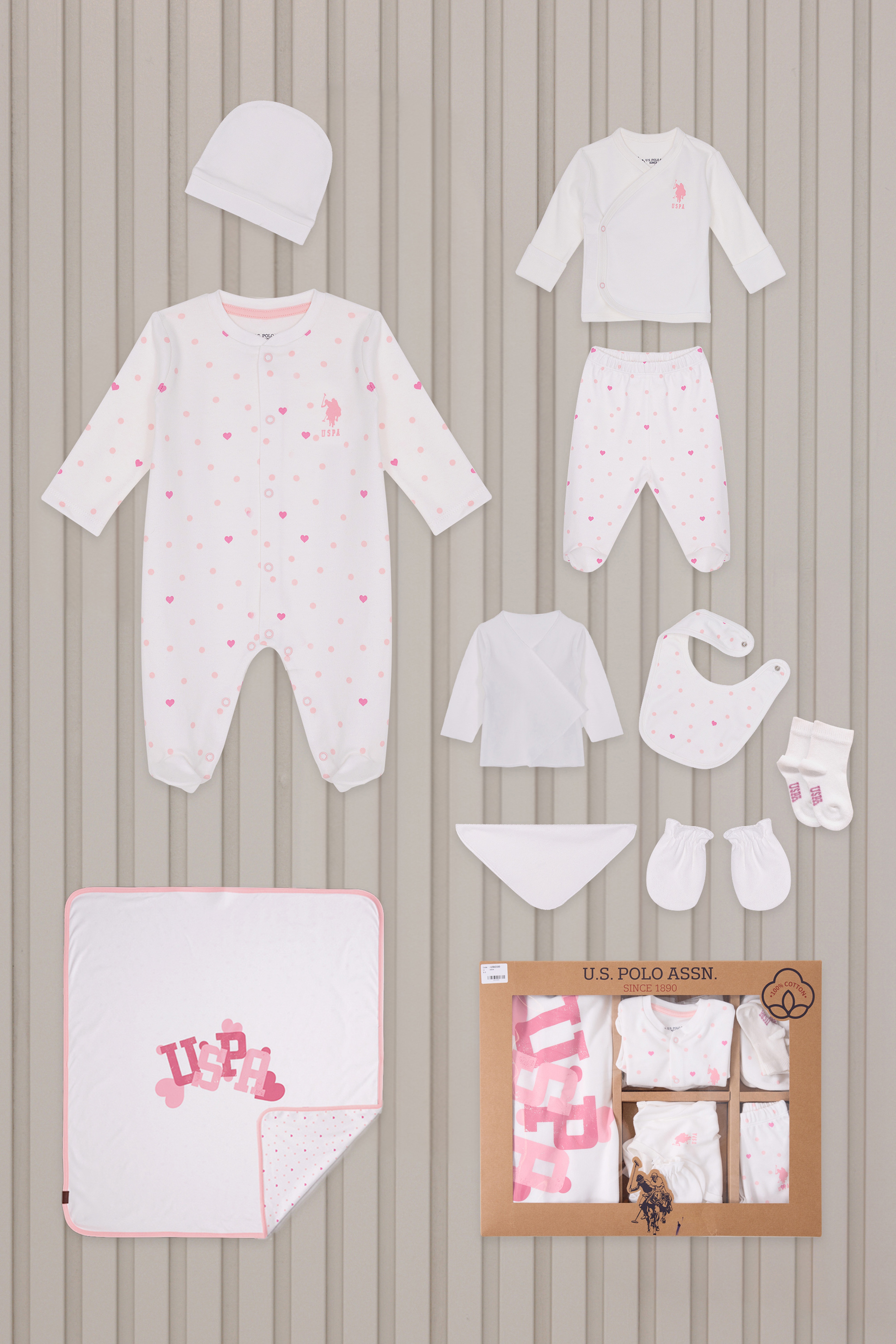 Kız Bebek Beyaz Hastane Çıkışı 10'lu Set - Image 1