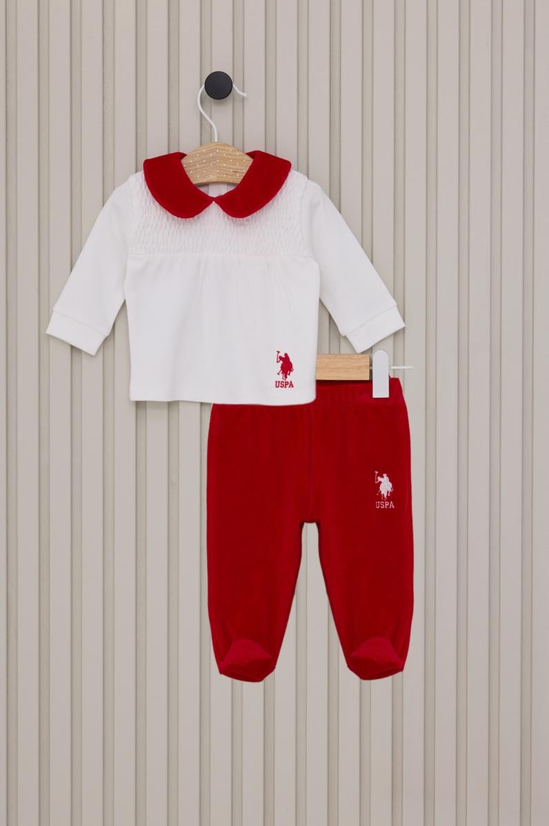 Kız Bebek Kırmızı Pijama Takımı