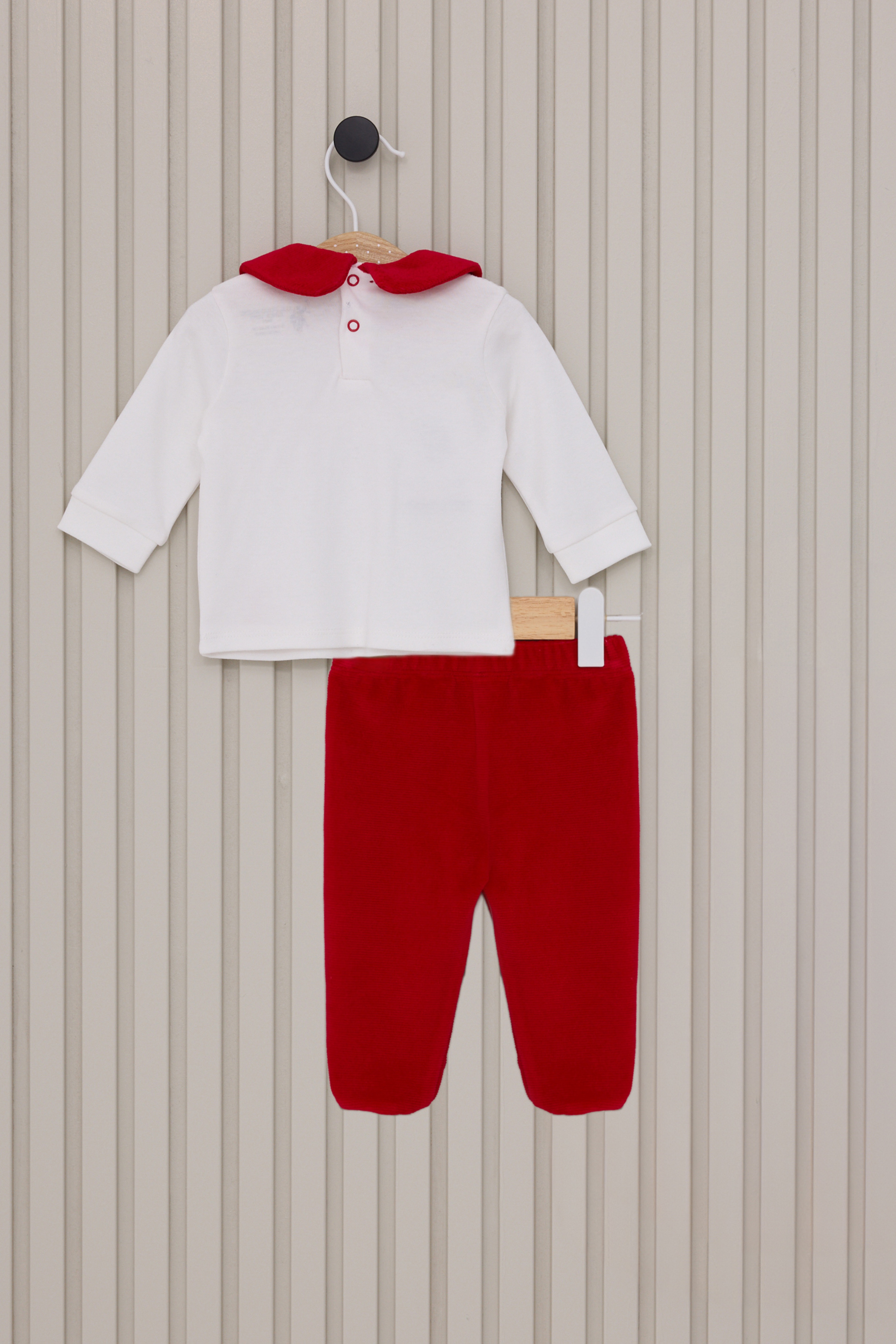 Kız Bebek Kırmızı Pijama Takımı - Image 2